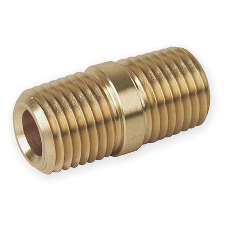 1/4" MNPT x 1-1/8" TBE Brass Close Pipe Nipple