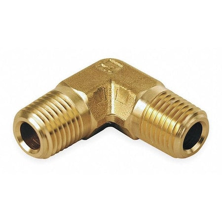 90 Degrees Elbow Brass Pipe Fitting, 1/2 in Male NPT X 1/2 in Male NPT