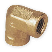 90 Degrees Elbow Brass Pipe Fitting, 1/4 in Female NPT X 1/4 in Female NPT