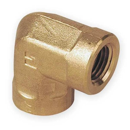 90 Degrees Elbow Brass Pipe Fitting, 1/4 in Female NPT X 1/4 in Female NPT