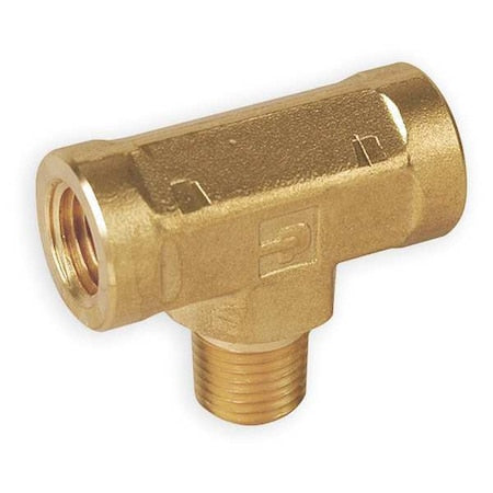 Branch Tee Brass Pipe Fitting, 1/2 in Female NPT X 1/2 in Female NPT