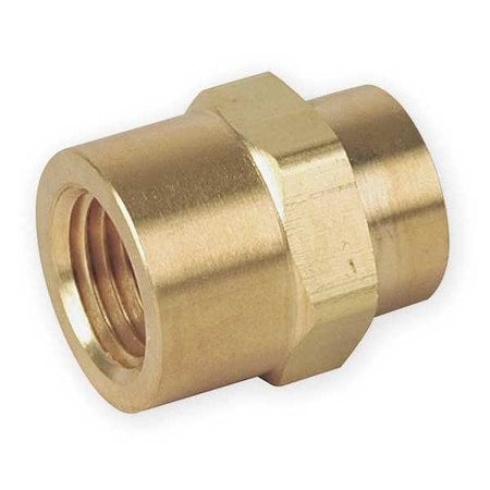 Hex Coupling Brass Pipe Fitting, 3/8 in Female NPT X 3/8 in Female NPT