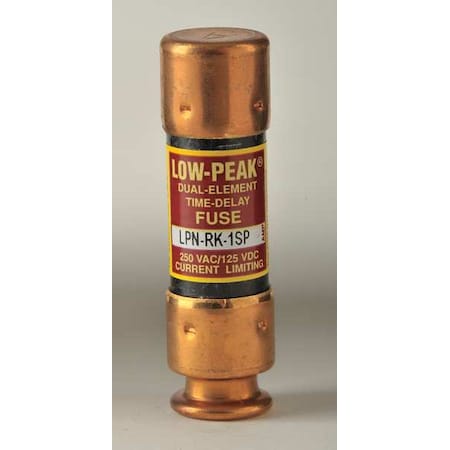 UL Class Fuse, RK1 Class, LPN-RK-SP Series, Time-Delay, 1A, 250V AC, Non-Indicating
