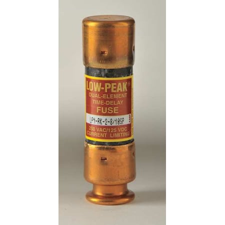 UL Class Fuse, RK1 Class, Time-Delay, 2.80A, 250V AC, Non-Indicating