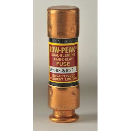 UL Class Fuse, RK1 Class, LPN-RK-SP Series, Time-Delay, 0.80A, 250V AC, Non-Indicating