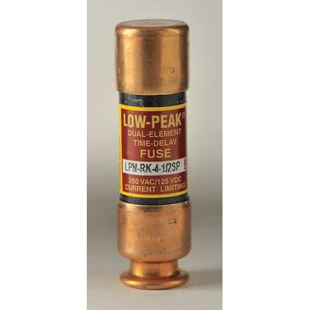 UL Class Fuse, RK1 Class, Time-Delay, 4.50A, 250V AC, Non-Indicating
