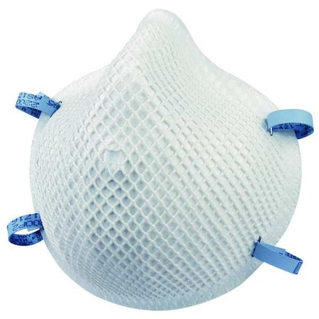 N95 Disposable Respirator, Molded, Dual Headstrap, Molded Nose Bridge, White, M/L, PK20