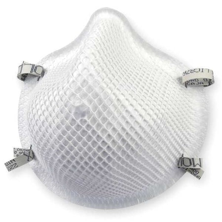 Disposable Respirator, N95, Molded, Dual, Non-Adjustable, Molded Nose Bridge, S
