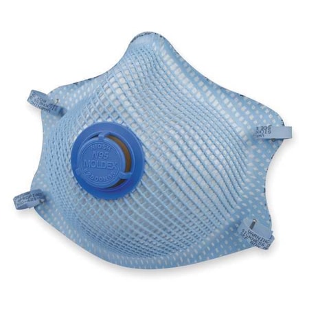 Disposable Respirator, N95, Nuisance Acid Gas, Molded, Dual, Non-Adjustable, Molded Nose Bridge, M