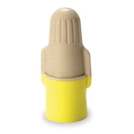 Twist-On Wire Connector, 12 AWG Max, Tan, Yellow, Polypropylene, Thermoplastic Elastomer Insulation
