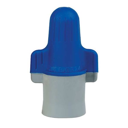 Twist-On Wire Connector, 6 AWG Max, Blue, Gray, Polypropylene, Thermoplastic Elastomer Insulation