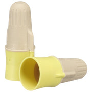 Twist-On Wire Connector, 12 AWG Max, Tan, Yellow, Plastic Insulation, 600 V, 500 PK