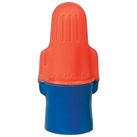Twist-On Wire Connector, 12 AWG Max, Blue, Orange, 600 V, 500 PK