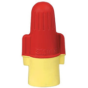 Twist-On Wire Connector, 8 AWG Max, Red, Yellow, Plastic Insulation, 600 V, 500 PK