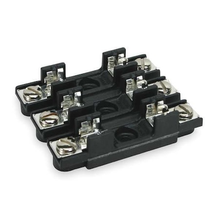Open Fuse Block, 0 to 30A Amp Range, 300V AC/DC Volt Rating, 3 Poles, Screw