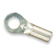 Ring Terminal, #8 Stud Size, 10 AWG, 600 V, Bare Insulated, Bare, Crimp Termination Only, 50 PK