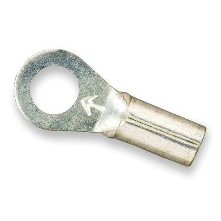 Ring Terminal, #8 Stud Size, 10 AWG, 600 V, Bare Insulated, Bare, Crimp Termination Only, 50 PK