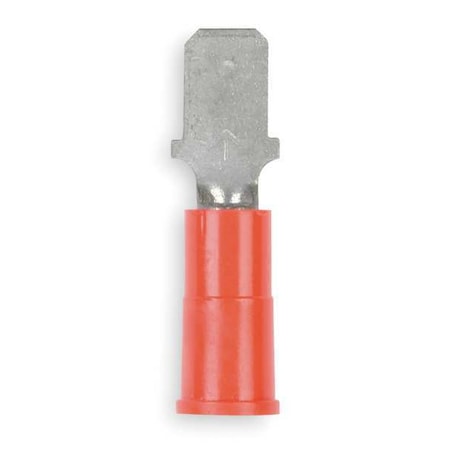 Male Disconnect, Red, 22-18AWG, PK100