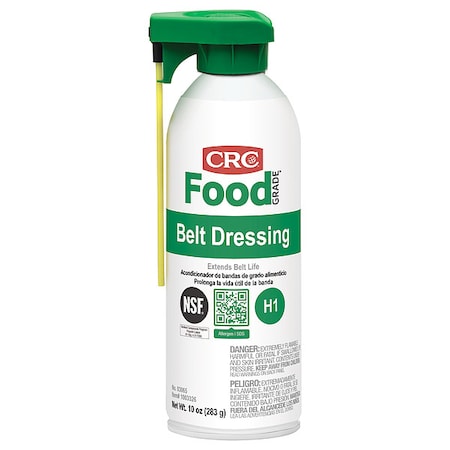 Food Grade Belt Dressing, H1 Food Grade, -40 to 350 degrees F, 16 oz Aerosol Can, Amber