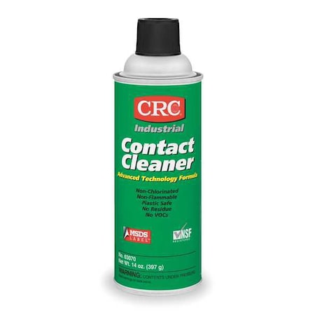 Contact Cleaner, Aerosol Spray Can, 14 oz, Liquid