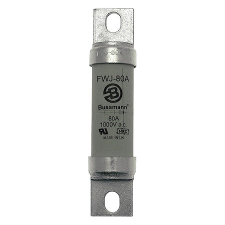 Semiconductor Fuse, 80A, Fast-Acting, 1000V AC, Bolt-On