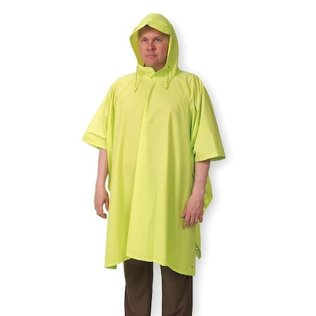 Rain Poncho,HiViz Yellow/Green,Univ