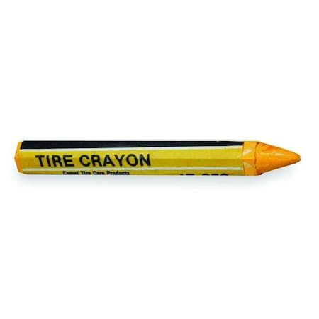 Tire Marking Crayon,1/2W x 4-5/8"L,Ylw