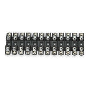 Open Fuse Block, 0 to 30A Amp Range, 300V AC/DC Volt Rating, 12 Poles, Screw