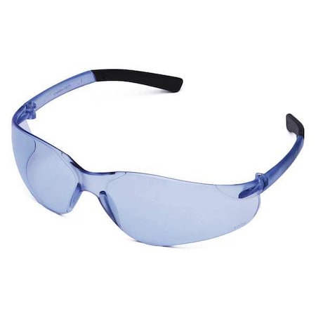 Safety Glasses, Wasko Series, Anti-Scratch Lens, Polycarbonate, Frameless, Wraparound, Light Blue