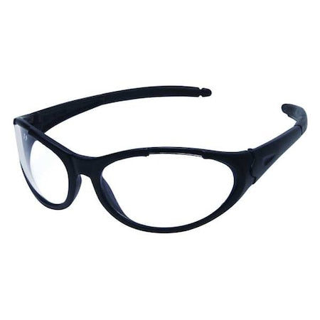 Freeze II, Safety Glasses, Anti-Scratch, Clear Lens, Black Frame, Full-Frame