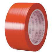 Floor Marking Tape, vinyl, No Legend, Red, 1 in W., 5.2 mil Thickness