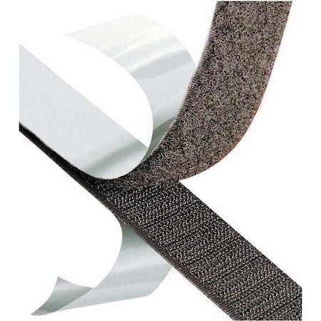 Reclosable Fastener, Acrylic Adhesive, 150 ft, 1 in Wd, White