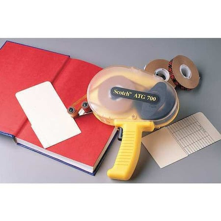 Handheld Tape Dispenser, 3/4 in Max. Tape Width. Pistol, Yellow