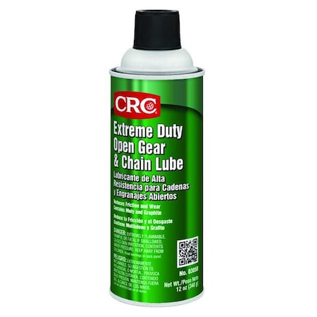 Extreme Duty, Open Gear and Chain Lubricant, 25 to 350 Degree F, 12 oz Aerosol Can