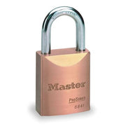 Padlock, Coreless, Long Shackle, Rectangular Brass Body, Boron Shackle, 25/32 in W