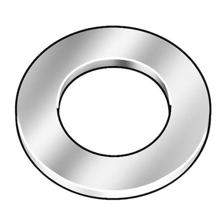 Flat Washer, For Screw Size M8 ,18-8 Stainless Steel Plain Finish, 10 PK