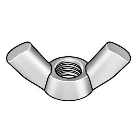 Wing Nut, 1/4"-20, Steel, Zinc Plated, 0.563 in Ht, 1.1094 in Max Wing Span, 2000 PK