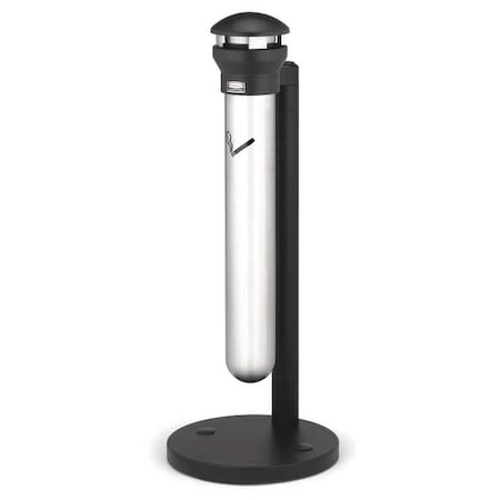 Cigarette Receptacle,1-19/64 gal.,Silver