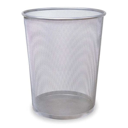 Concept Collection(TM) 5 gal Round Indoor Metal Can, Silver, None, Steel, Not Applicable