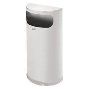 Half Round 9 gal Half-Round Indoor Metal Can, Satin Stainless Steel, None, Stainless Steel