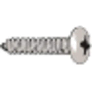 Sheet Metal Screw, #6 x 3/4 in, Zinc Plated Steel Flange Hex Head Slotted Drive, 100 PK