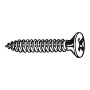 Sheet Metal Screw, #6 x 3/4 in, Zinc Plated Steel Flat Head Phillips Drive, 100 PK