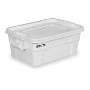 Stack & Nest Storage Tote W/ Lid, 14 gal, 27-7/8 in L x 16-1/2 in W x 10-3/4 in H, White, Plastic