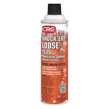 Penetrating Solvent, Knock'er Loose, 11.5 oz Aerosol Can, 32 to 300 Degrees F, Red