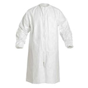Tyvek IsoClean Disposable Lab Coat, Tyvek(R) IsoClean(R), Zipper Closure, White, M, 30 PK