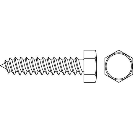 Sheet Metal Screw, #8 x 1-1/4 in, Zinc Plated Steel Flange Hex Head Slotted Drive, 770 PK