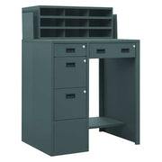 Shop Desk,39 x 55-1/2 x 29 In,Gray