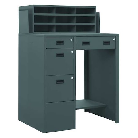 Shop Desk,39 x 55-1/2 x 29 In,Gray