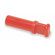 Push-Fit Fitting Plug, 5/32 in or 4mm Tube Size, Polymer, Red, 50 PK