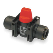 3/8" Push Glass-Fill Nylon Mini Ball Valve Inline